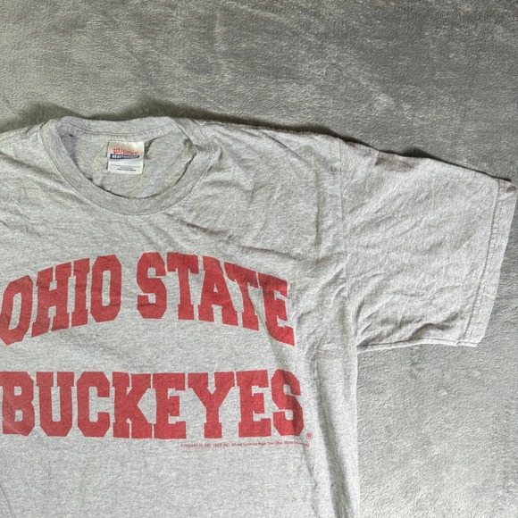 Hanes Other - VTG Ohio State Buckeyes Gray Hanes Heavyweight T Shirt Adult M